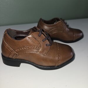 Stafford Brown Leather Toddler Dress Shoes Size 5